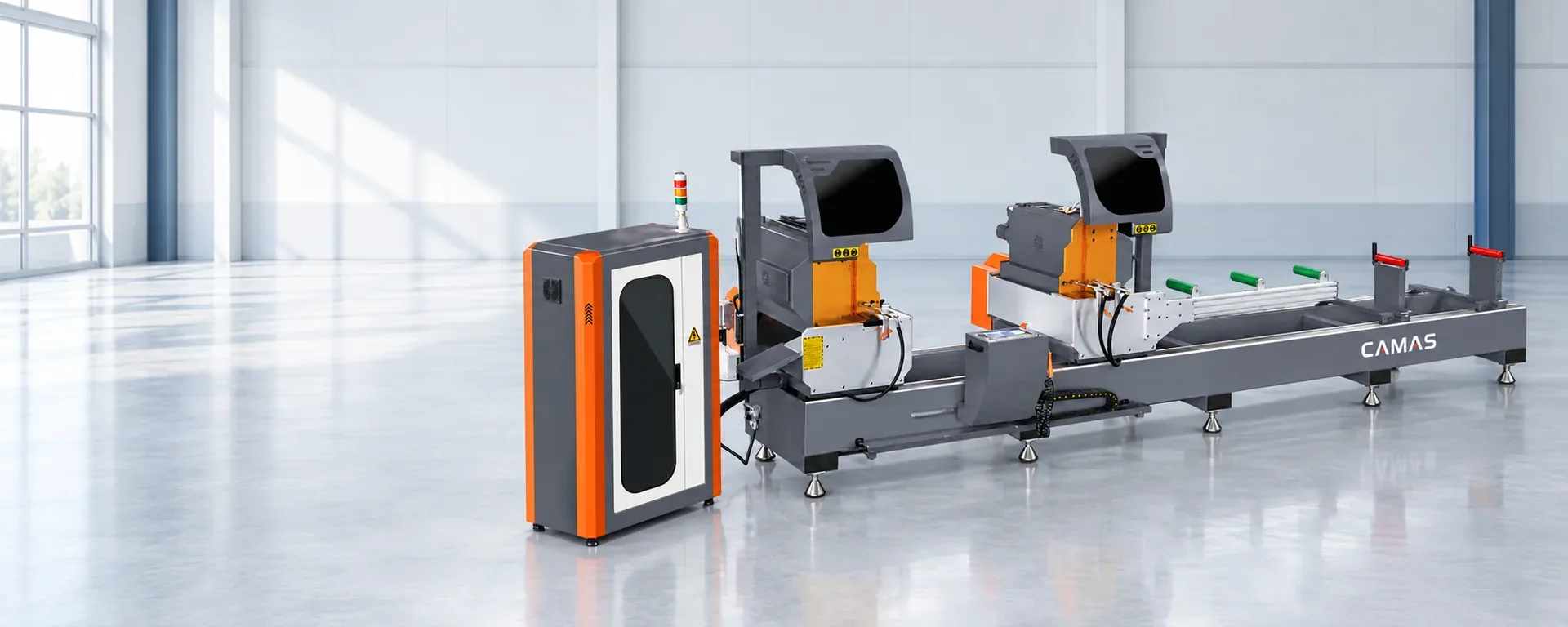 CAMAS LJZ2R-CNC-600×4500 CNC Arbitrary-angle Double-head Saw